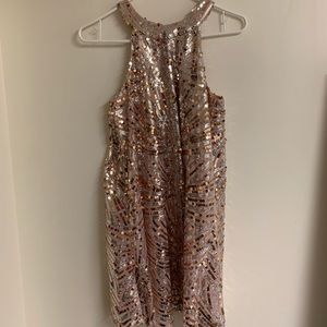 Champagne Sequin Cocktail Dress